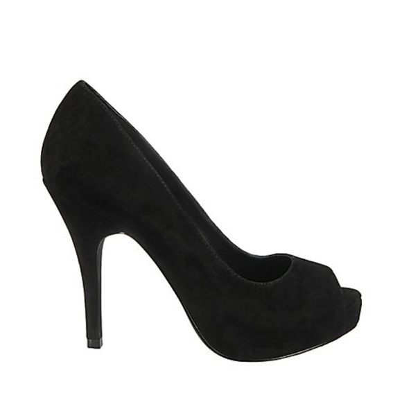 Steve Madden Kyraa Suede Peep-Toe Pumps - Picture 4 of 5